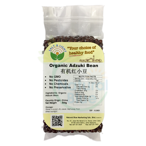 NB-ORGANIC AZUKI BEAN, 500GM </BR>有机紅豆