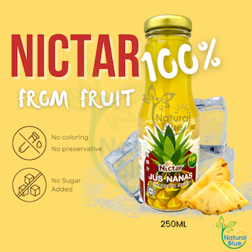 Nictar Pure Pineapple Juice, 250ml (12btls) </BR>凤梨汁